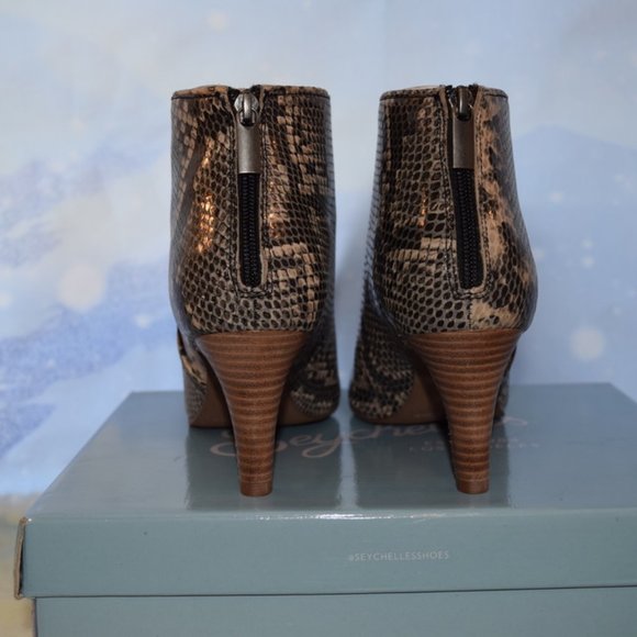Seychelles Python-Embossed  Leather Bootie 8 - Picture 10 of 13